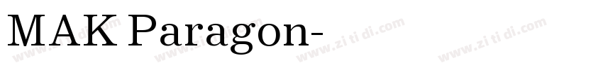 MAK Paragon字体转换